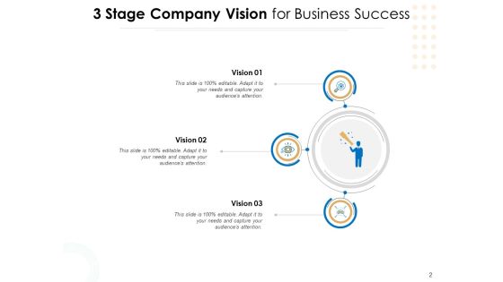 Three Steps For Business Values Business Vision Success Ppt PowerPoint Presentation Complete Deck Slide02