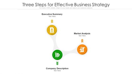 Three Steps For Effective Business Strategy Ppt PowerPoint Presentation Gallery Master Slide PDF