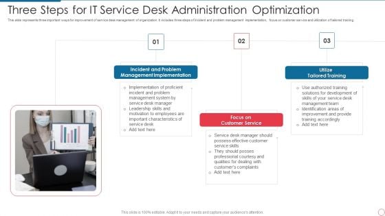 Three Steps For IT Service Desk Administration Optimization Microsoft PDF