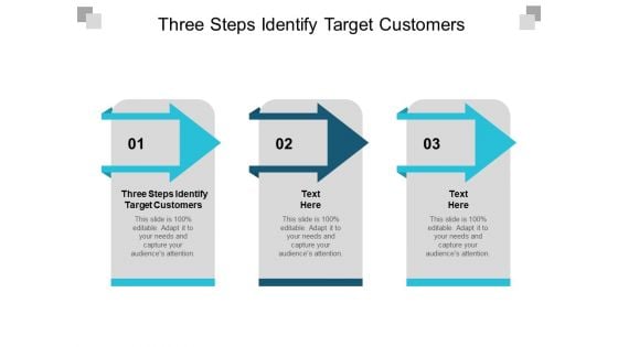 Three Steps Identify Target Customers Ppt PowerPoint Presentation Portfolio Display Cpb