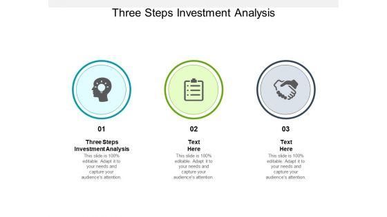 Three Steps Investment Analysis Ppt PowerPoint Presentation Visual Aids Backgrounds Cpb