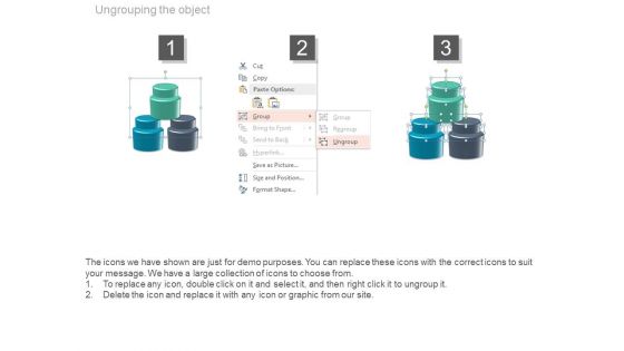 Three Steps Lego Process Diagram Powerpoint Slides