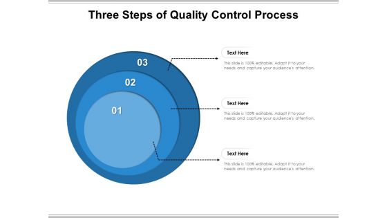 Three Steps Of Quality Control Process Ppt PowerPoint Presentation Portfolio Master Slide PDF