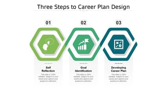 Three Steps To Career Plan Design Ppt PowerPoint Presentation File Infographics PDF