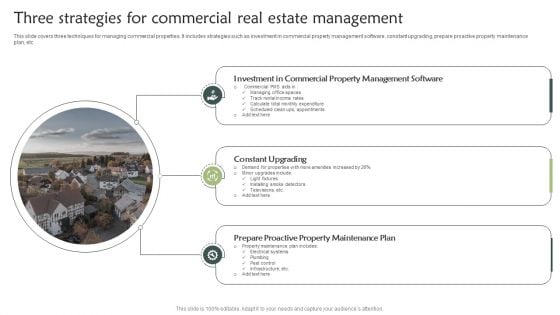 Three Strategies For Commercial Real Estate Management Download PDF