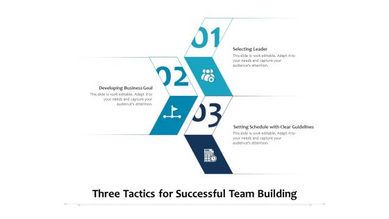 Three Tactics For Successful Team Building Ppt PowerPoint Presentation Gallery Topics PDF