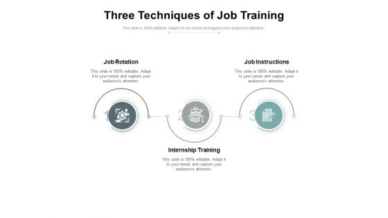 Three Techniques Of Job Training Ppt PowerPoint Presentation Model Example PDF