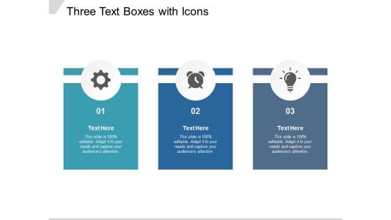 Three Text Boxes With Icons Ppt PowerPoint Presentation Professional Designs