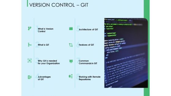 Three Trees Architecture Version Control Git Ppt Slides Graphics PDF