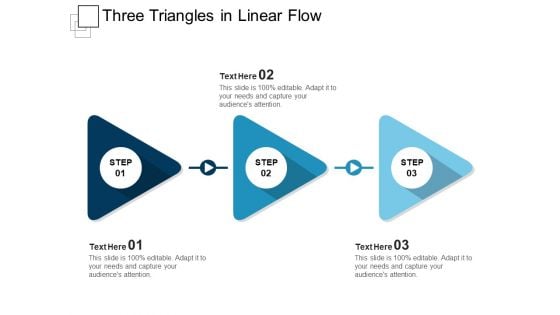 Three Triangles In Linear Flow Ppt PowerPoint Presentation Icon Themes
