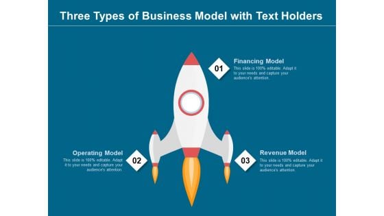 Three Types Of Business Model With Text Holders Ppt PowerPoint Presentation Gallery Outline PDF