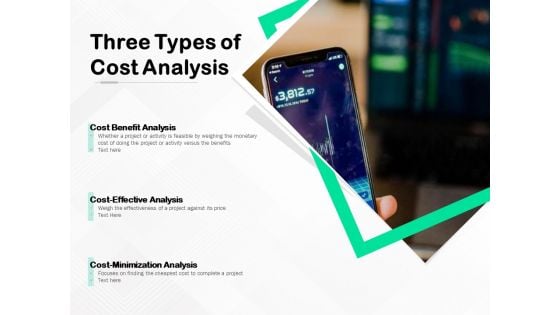 Three Types Of Cost Analysis Ppt PowerPoint Presentation Portfolio Master Slide PDF