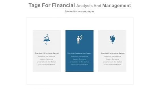 Three Types Of Financial Strategies Powerpoint Slides