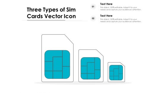 Three Types Of Sim Cards Vector Icon Ppt PowerPoint Presentation Ideas Background PDF