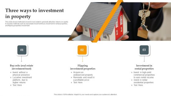 Three Ways To Investment In Property Mockup PDF