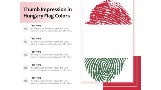 Thumb Impression In Hungary Flag Colors Ppt PowerPoint Presentation File Slides PDF