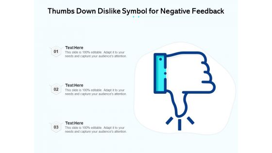 Thumbs Down Dislike Symbol For Negative Feedback Ppt PowerPoint Presentation File Inspiration PDF