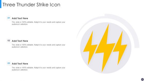 Thunder Icon Ppt PowerPoint Presentation Complete Deck With Slides