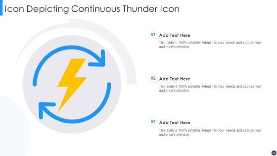 Thunder Icon Ppt PowerPoint Presentation Complete Deck With Slides