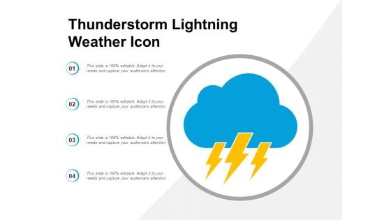 Thunderstorm Lightning Weather Icon Ppt Powerpoint Presentation Icon Infographic Template