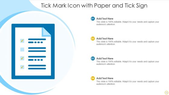 Tick Mark Icon Ppt PowerPoint Presentation Complete With Slides