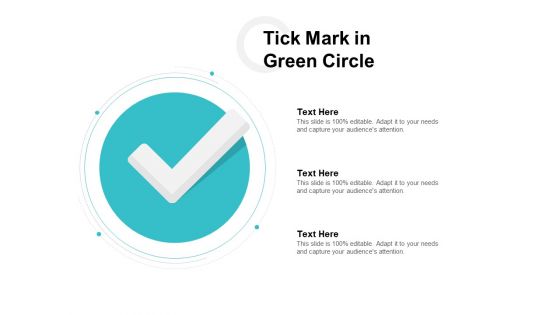 Tick Mark In Green Circle Ppt PowerPoint Presentation Ideas Example