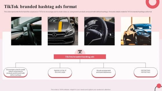 Tiktok Digital Marketing Campaign Tiktok Branded Hashtag Ads Format Slides PDF