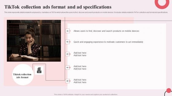 Tiktok Digital Marketing Campaign Tiktok Collection Ads Format And Ad Specifications Portrait PDF