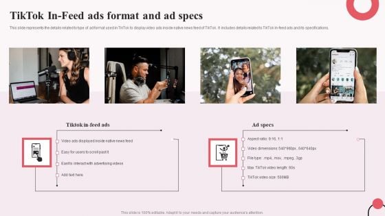 Tiktok Digital Marketing Campaign Tiktok In Feed Ads Format And Ad Specs Pictures PDF