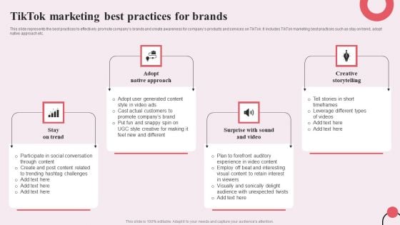 Tiktok Digital Marketing Campaign Tiktok Marketing Best Practices For Brands Information PDF