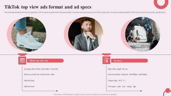 Tiktok Digital Marketing Campaign Tiktok Top View Ads Format And Ad Specs Demonstration PDF