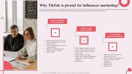 Tiktok Digital Marketing Campaign Why Tiktok Is Pivotal For Influencer Marketing Slides PDF