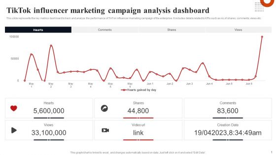 Tiktok Influencer Marketing Campaign Analysis Dashboard Formats PDF