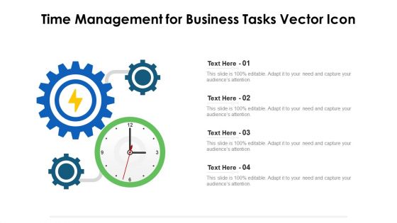 Time Management For Business Tasks Vector Icon Information PDF