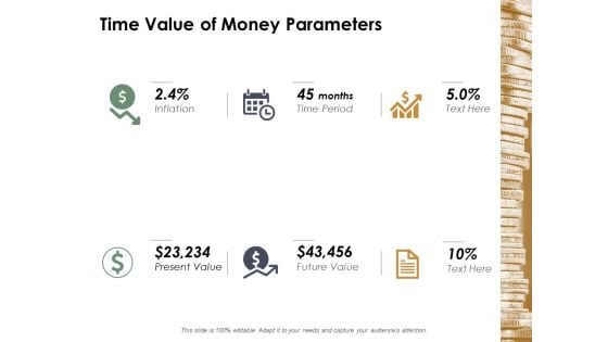 Time Value Of Money Parameters Ppt Powerpoint Presentation Portfolio Grid