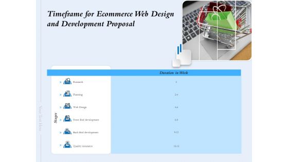 Timeframe For Ecommerce Web Design And Development Proposal Ppt Inspiration Clipart Images PDF