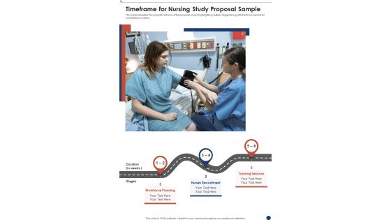 Timeframe For Nursing Study Proposal Sample One Pager Sample Example Document