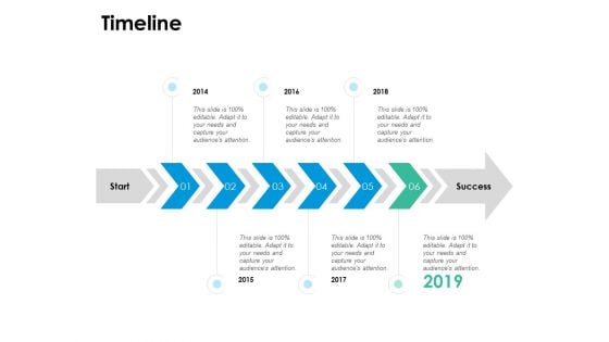 Timeline 2014 To 2019 Ppt PowerPoint Presentation Icon Topics