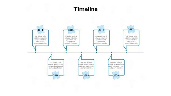 timeline 2014 to 2020 ppt powerpoint presentation outline smartart