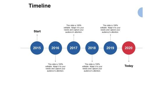 Timeline 2015 To 2020 Ppt PowerPoint Presentation File Master Slide