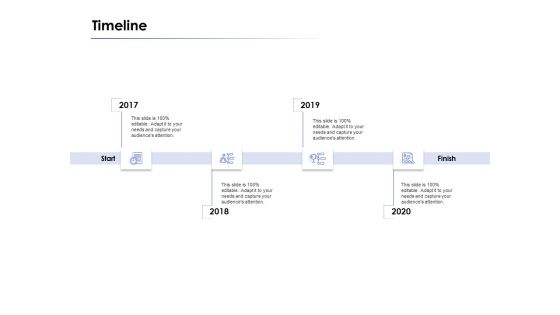 timeline 2017 to 2020 ppt powerpoint presentation layouts icon
