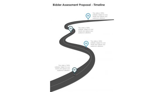Timeline Bidder Assessment Proposal One Pager Sample Example Document Timeline Bidder Assessment Proposal One Pager Sample Example Document