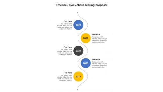 Timeline Blockchain Scaling Proposal One Pager Sample Example Document