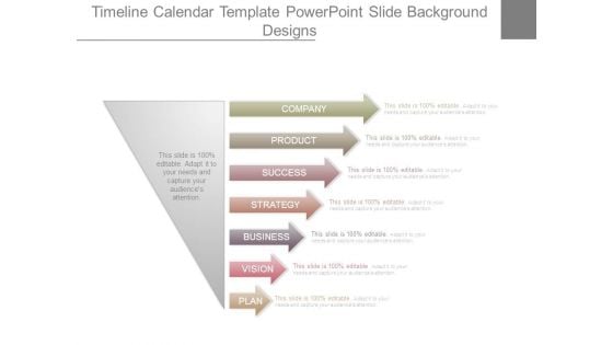 Timeline Calendar Template Powerpoint Slide Background Designs