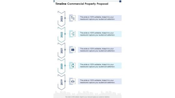 Timeline Commercial Property Proposal One Pager Sample Example Document