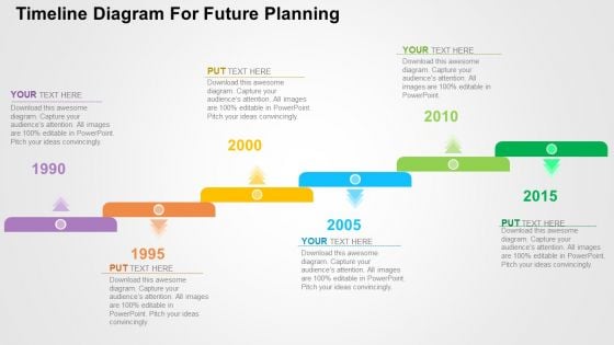 Timeline Diagram For Future Planning Powerpoint Templates