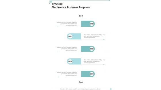 Timeline Electronics Business Proposal One Pager Sample Example Document