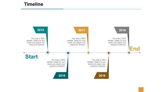 Timeline Five Year Process Ppt Powerpoint Presentation Icon Brochure