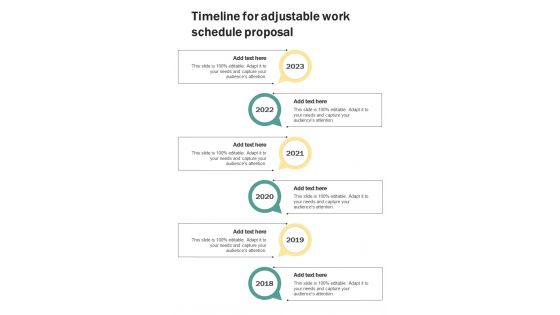 Timeline For Adjustable Work Schedule Proposal One Pager Sample Example Document