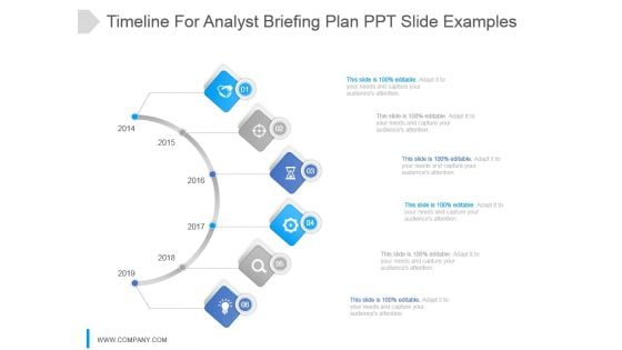 Timeline For Analyst Briefing Plan Ppt Slide Examples